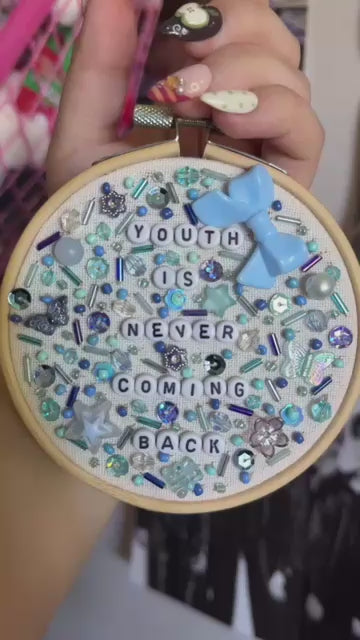 youth is never coming back BTS HYYH inspired beaded embroidery