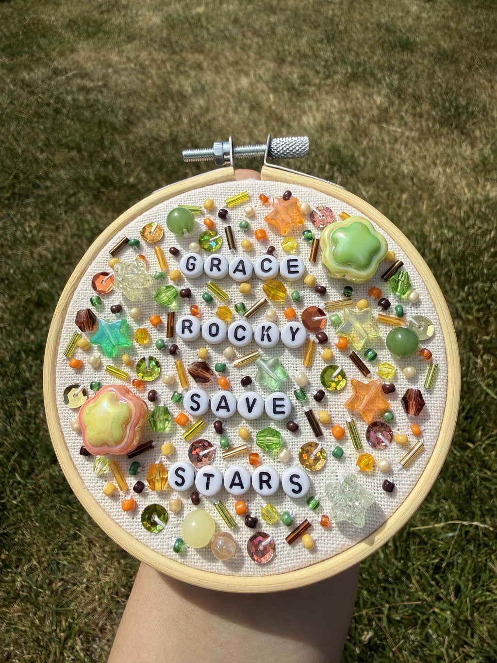 project hail mary inspired bookish beaded embroidery